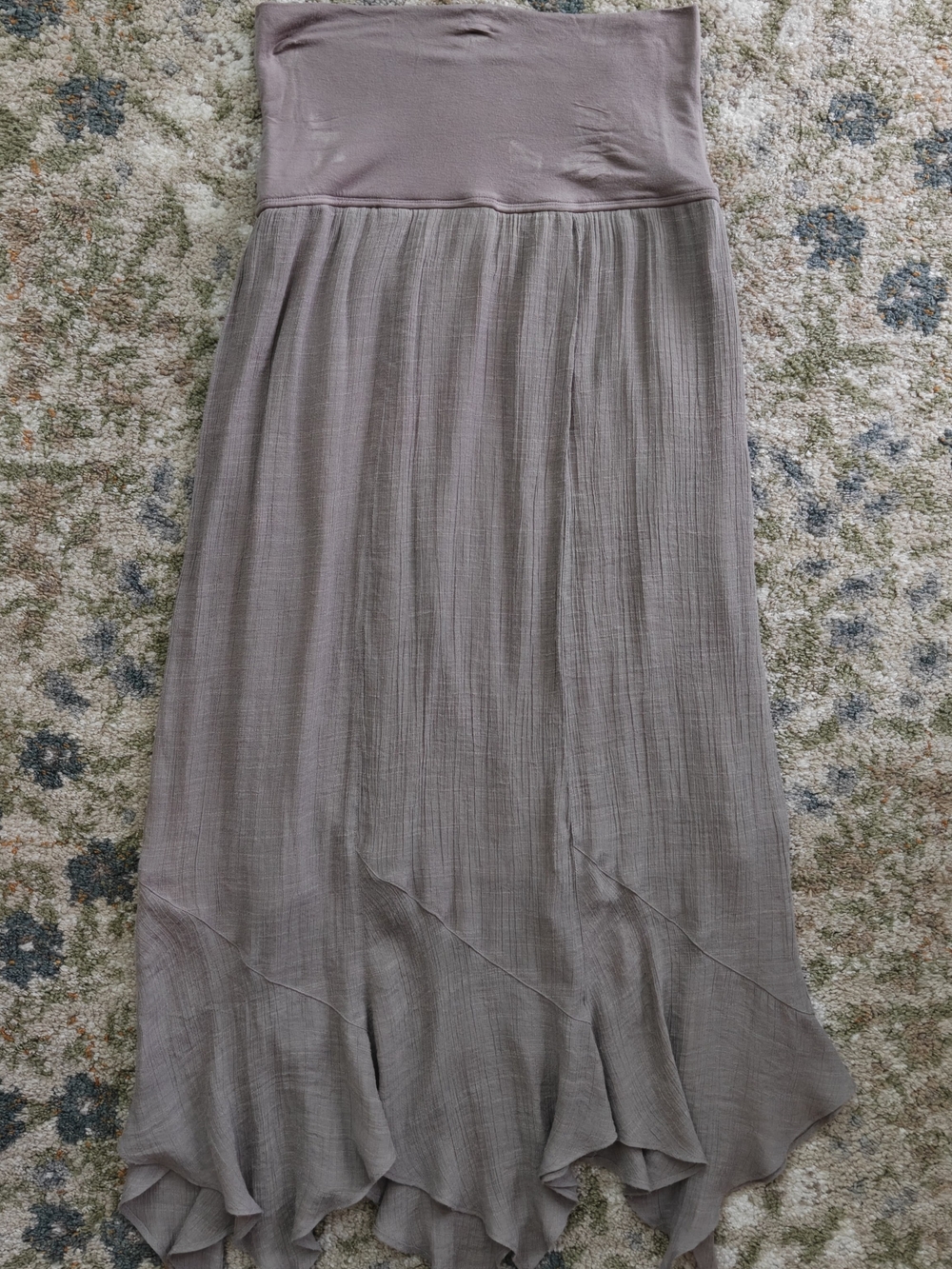 Women's Taupe Strapless Maxi Skirt